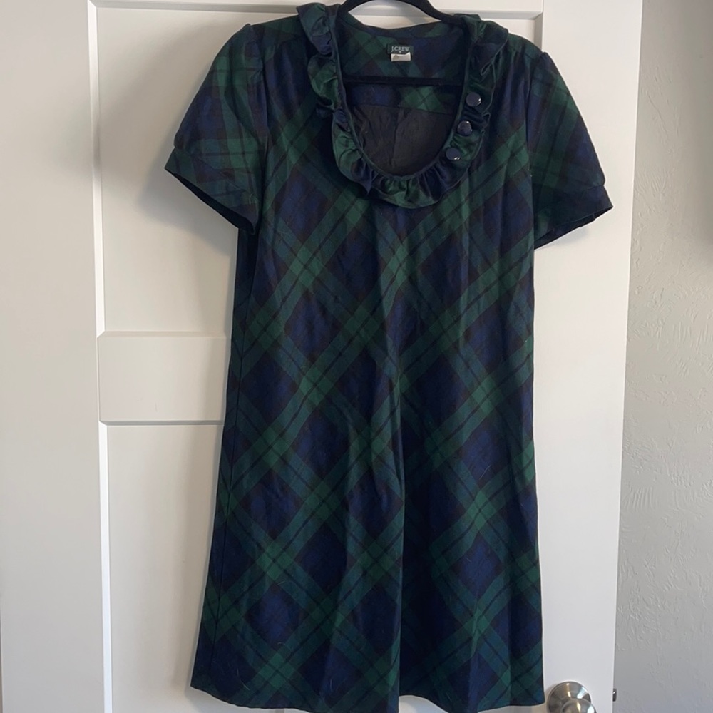 J.crew tartan green dress